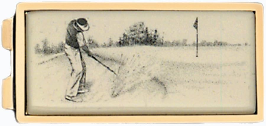 Golf Club's an Ball Golfer Money Clip.