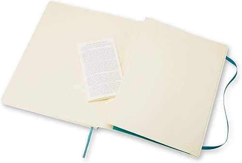 Vista 296 de Moleskine - Cuaderno clásico, tapa blanda, tamaño XL (7.5 x 9.5 pulgadas), a rayas/rayado, azul zafiro, 192 páginas Negro