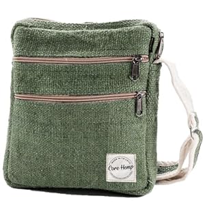 Core Hemp Multi Pocket Crossbody Ba...