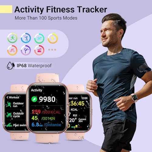 Smartwatch for Women, Compatible with Android & iPhone, 1.8'' Fitness Tracker Watch with Alexa, Call & Notification Alerts, Heart Rate & Sleep Monitor, 120 Sports Modes, Waterproof Watch for Women - Image 4