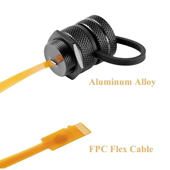 Micro SD(TF) Card to TF Card Flex Extender FPC Waterproof Extension Cable Converter TF Reader Flash Memory Card Adapter For SanDisk/Arduino/GPS/DVR/Dash Cam/Tablet (Aluminum Alloy, 0.3M)