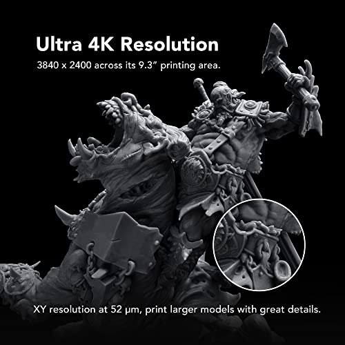 phrozen sonic mighty 4k lcd resin 3d printer 9334 monochrome lcd tabletop 3d resin printer with 52m xy resolution 79  49  87 inch printing volume for models miniatures and action figures