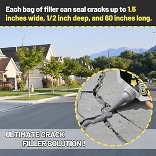 Concrete Crack Filler, 4.5LB High Elasticity Self Leveling Cement Crack Filler, Slab Concrete Waterproof Repair Sealant for Driveway, Walkway, Patio, Joint, Indoor and Outdoor - Grey (74oz)