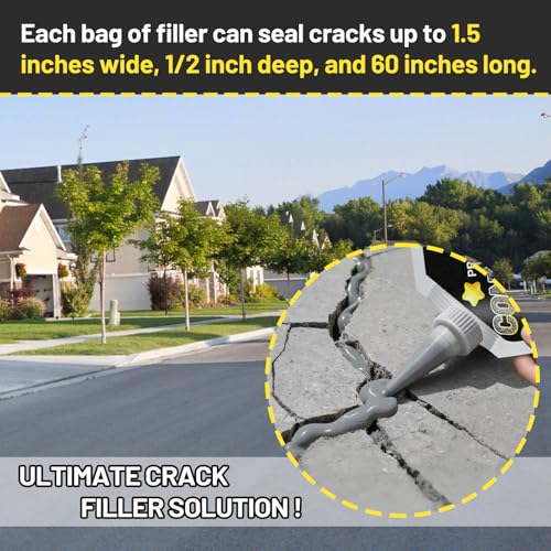 Concrete Crack Filler, 1.5LB High Elasticity Self Leveling Cement Crack Filler, Slab Concrete Waterproof Repair Sealant for Driveway, Walkway, Patio, Joint, Indoor and Outdoor - Grey (24.7oz) - Image 5