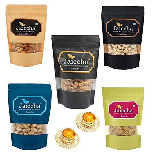 Ghasitaram Gifts Jaiccha Best of 5 dryfruits Cashews,Almonds,Rais...