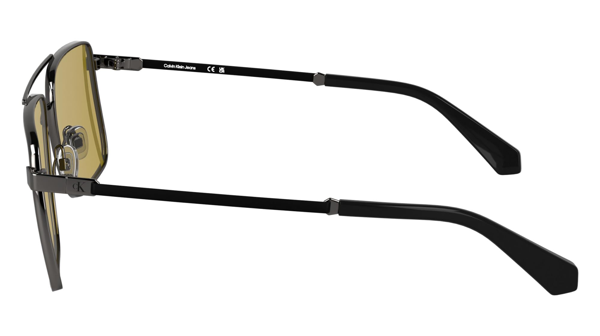 Calvin Klein Gafas de sol para hombre Jeans CKJ25201S – Rutenio oscuro con lentes de caramelo sólido, Rutenio oscuro, Talla única