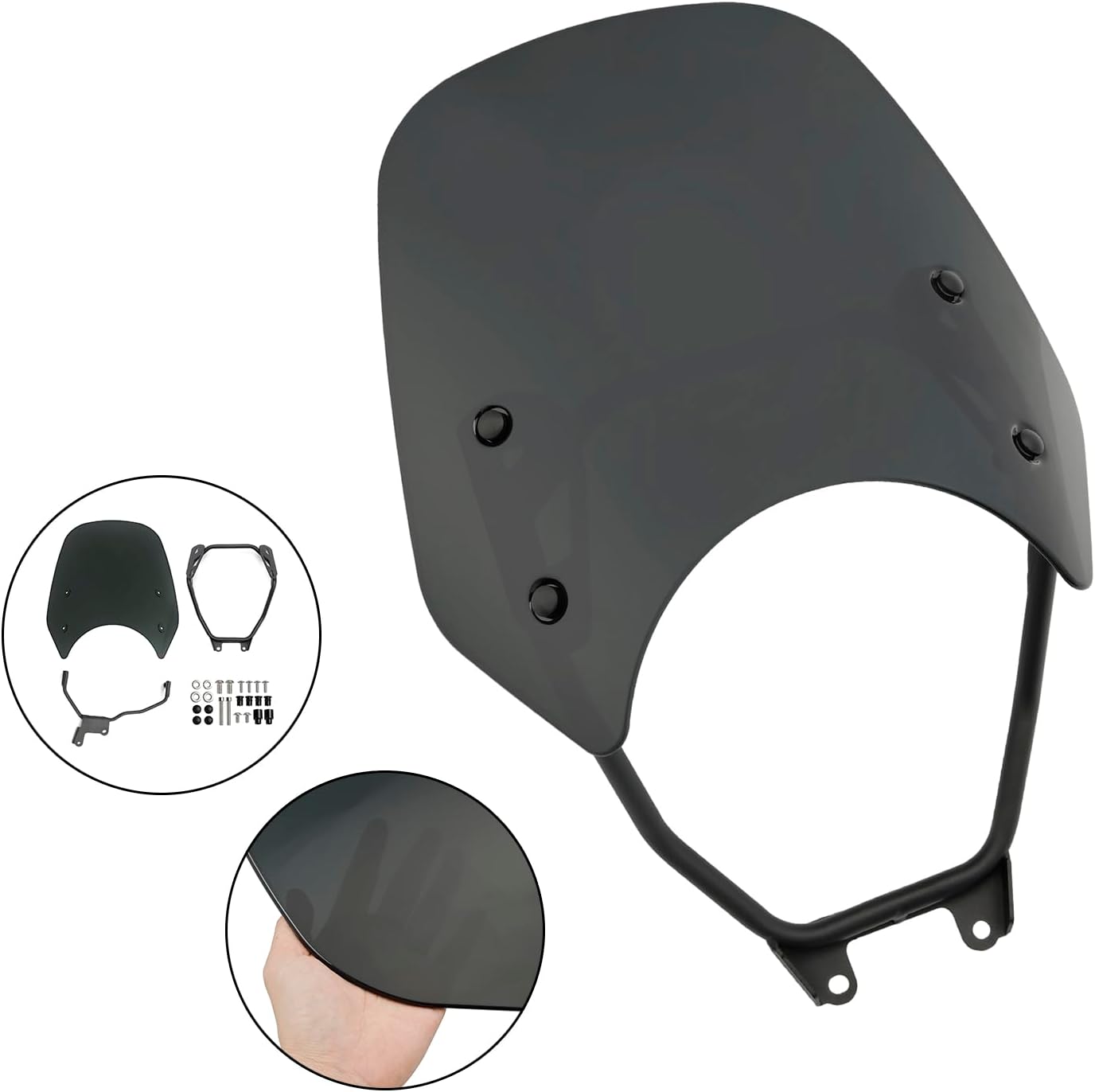 ABS Motorcycle Windshield WindScreen for HONDA GB350 2023-2024, for HONDA GB350S 2023-2024