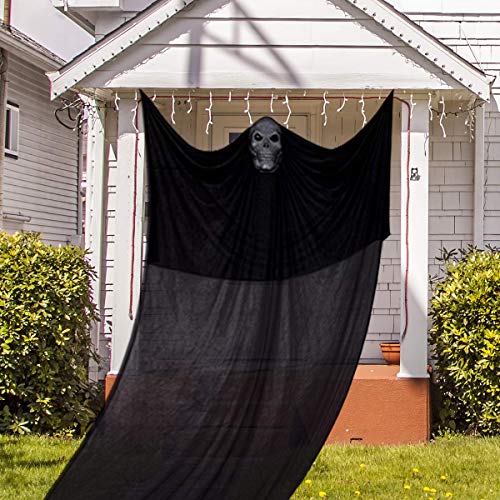 11.5FT Halloween Hanging Skeleton Ghost Decorations Scary, Large Hanging Halloween Decorations for Outdoor Yard Lawn Tree Porch Decorations, Haunted House Decor Prop