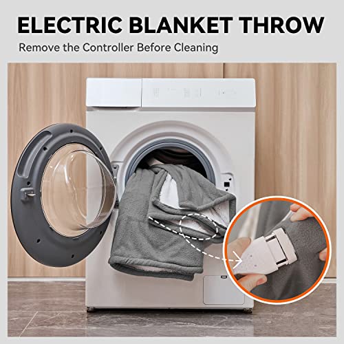 Warm Storm 04FBA-WMUS-HT Electric Throw Blanket With 5 Heating Levels & 4 Hours Auto Off, Sherpa & Polar Fleece Heated Throw Blankets 50"×60" thumb #5
