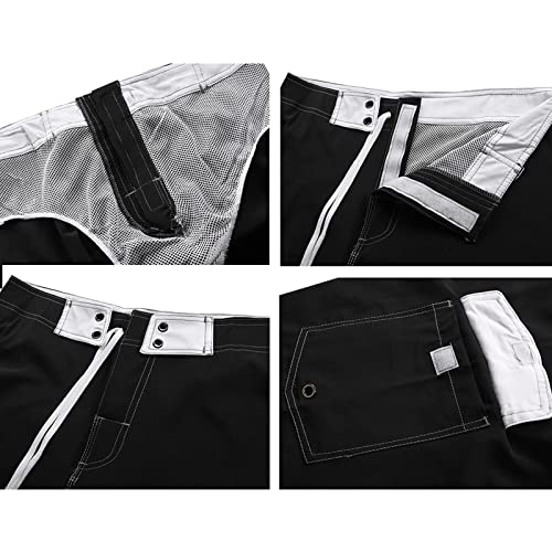 Short de bain homme court doublé microfibre pour natation