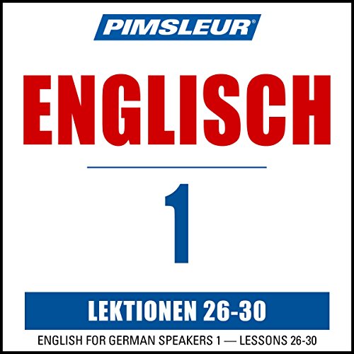 Diseño de la portada del título Pimsleur English for German Speakers Level 1 Lessons 26-30