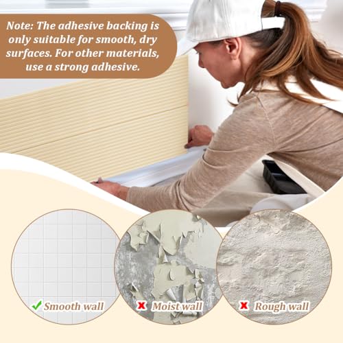 Paneles de pared 3D DIY OLYCRAFT tiras anticolisión para cabecero de cama y esquinas 6