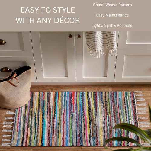 Tapete Boho Rustico Algodón 50x81 cm Multicolor miniatura 6
