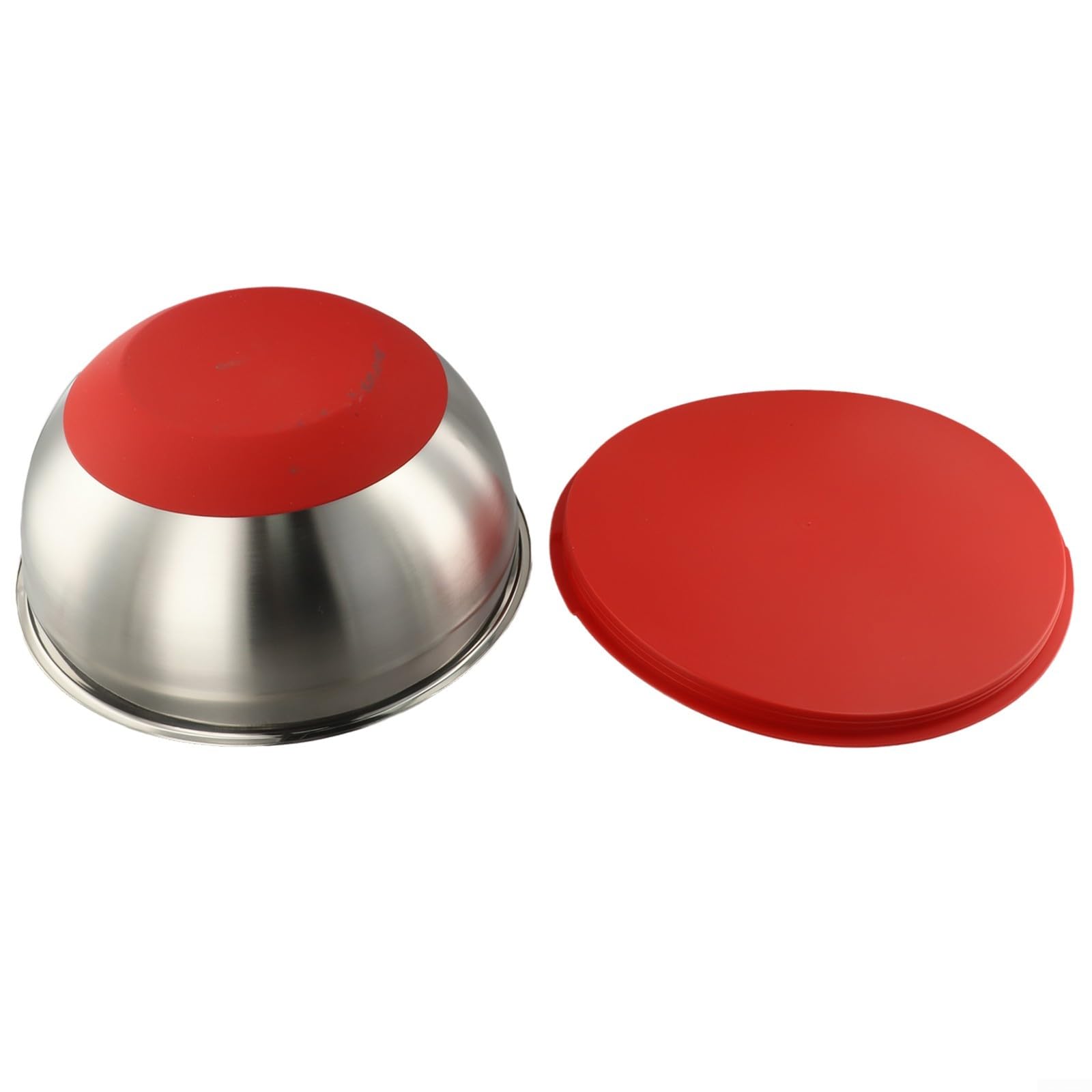 Insalatiera moderna in acciaio inossidabile con coperchio inferiore in silicone, ciotola per mescolare 20 cm/30 cm, per cucinare e cuocere, utensile da cucina antiscivolo (30 cm)