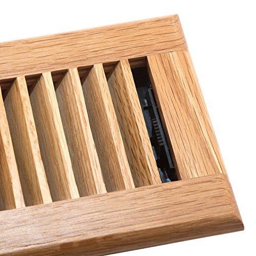 Accord AOFROLL412 Floor Register with Oak Louvered, 4-Inch x 12-Inch(Duct Opening Measurements), Light Finish - Thumbnail 5