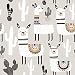 Baby Mat | Splat mat for Under Portable high Chair | Baby Floor mat | Baby Mat | Craft Mat | Anti Slip | 51" Grey Llama | Jazdup