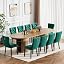 Table With 10 Green Chairs