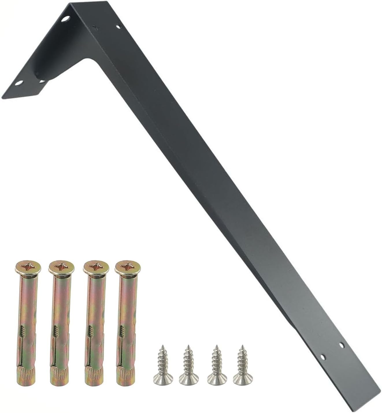 Shelf Bracket, 6-18 Inch Floating Shelf Bracket Heavy Duty for META Walll L Bracket, Wall Mounted Support for DIY with Screws for Wooden Board Hanging Support(18in)