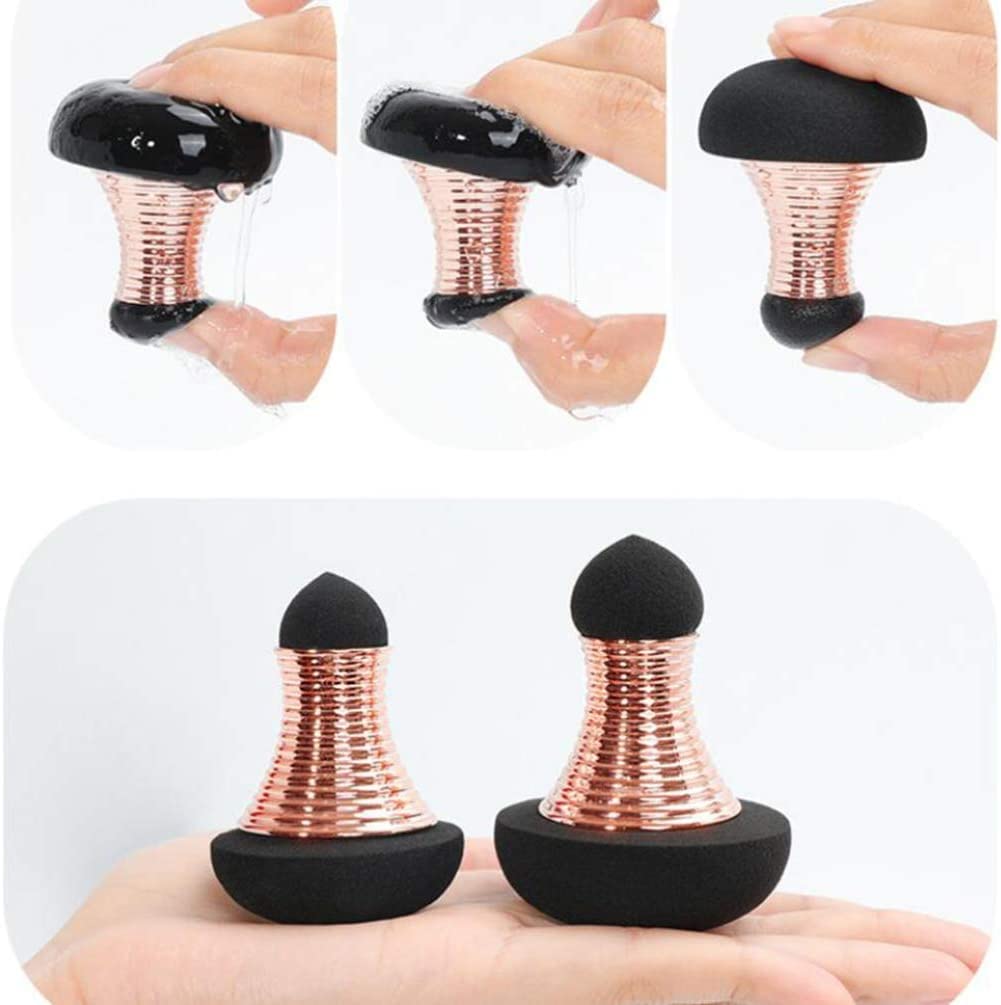 Schwammkissen Puffs, Make-up Schwamm Blender, Foundation Beauty Tool, 2 Stück Make-up Schwamm Puderquaste Pilzkopf Gesichts-Foundation-Schwämme Doppelendschwamm Kosmetik Puff für Pudercreme, flüssige