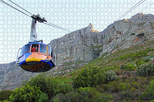 South Africa Table Mountain Aerial Cableway Cape Town Jigsaw Puzzle for Adults 1000 Piece Wooden Travel Gift Souvenir