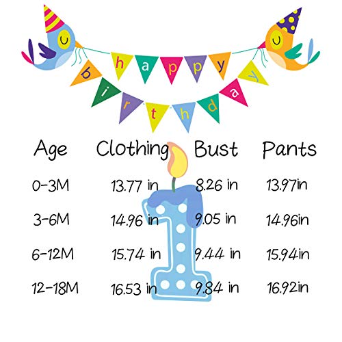 Baby First Birthday Outfit Boy Gifts Funny Bowtie One Year Old Boys Romper Bodysuit Set (12-18 Months) Black #TOP4