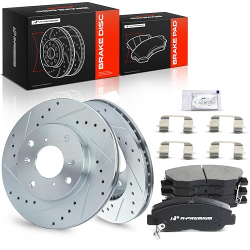 A-Premium 10.24 inch(260 mm) Front Drilled and Slotted Disc 