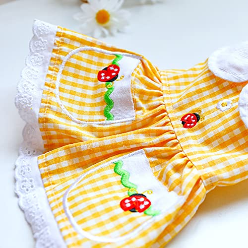 Dog Clothes For Small Dogs Girl Summer Puppy Plaid Dress Dog Cute Princess Bowknot Dress Outfits Pet Holiday Sundress Yorkies Chihuahua Lightweight Breathable Apparel #TOP4