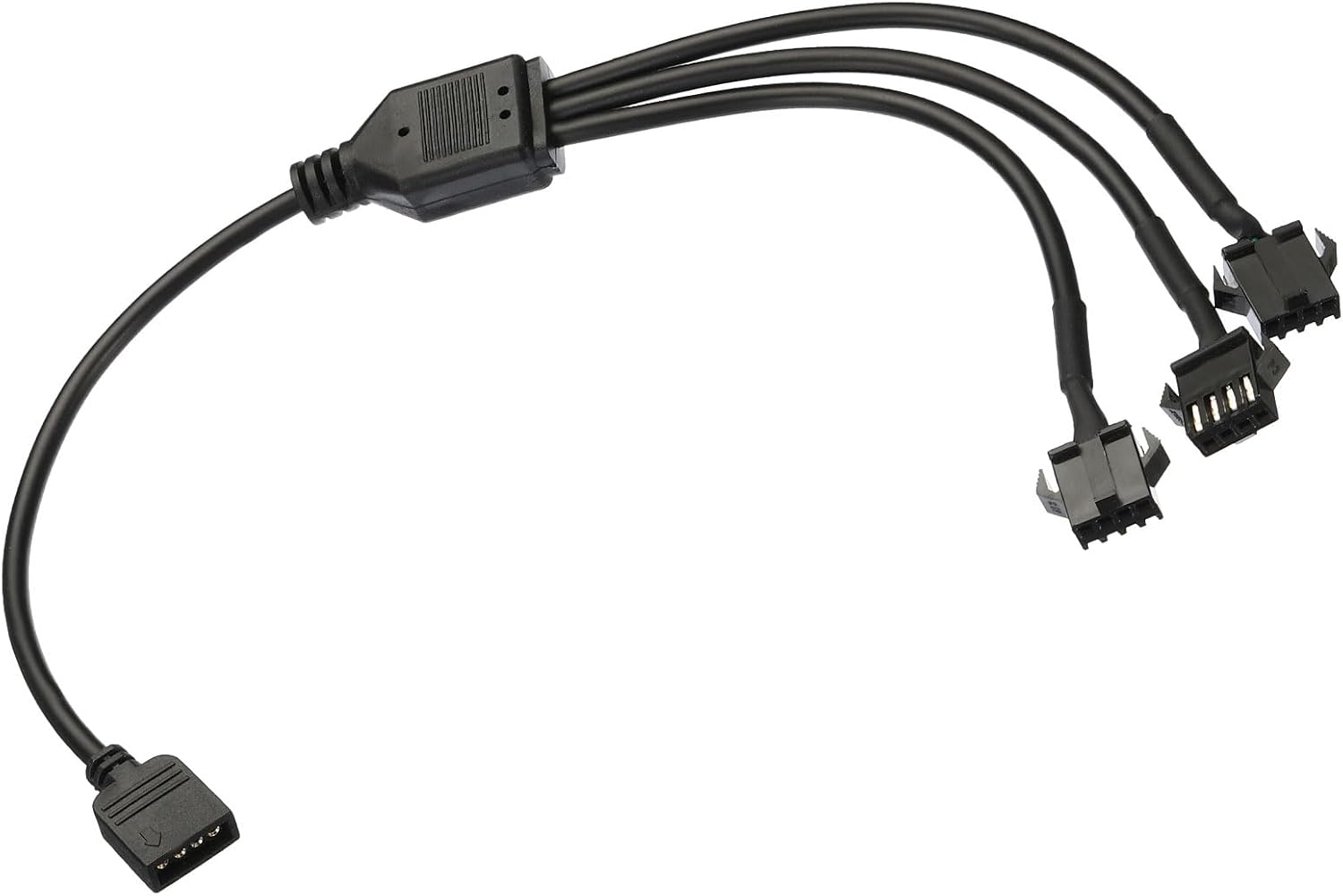 MECCANIXITY ARGB Splitter, 12V 4Pin to SM 4Pin Female Extension Cable Adapter Connector Addressable for PC Fan Power Computer Chassis Motherboard, 1 to 3 Style