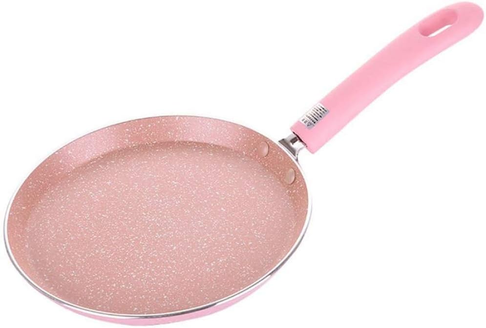 OUSIKA Crepe Pan Nonstick Coating Bakelite Handle - Easy Pancakes Omelette Fried Eggs Tortilla Pita Bread Crepes,Pink-20cm Pans (Size : 20cm)