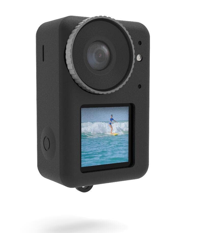 Protective Silicone Sleeve Case For DJI Action 3 Lens Protector Cap for DJI Osmo Action 3 Protective Cover Lens Hood Sports Camera Accessories (Black)