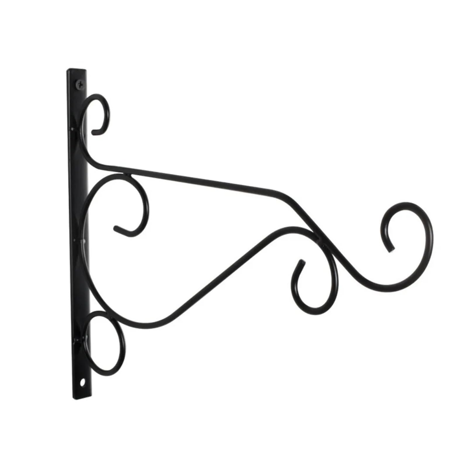 YUPLIODSX Hanging Basket Bracket Hanging Flower Basket Brackets Bird Home Decoration Garden Plant Hanger Hook Indoor Outdoor Garden Backyard(1S-Black)