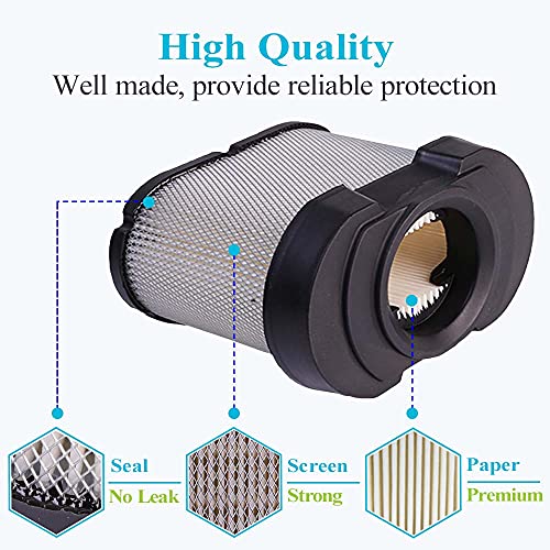 Hoodell Professional 792105 Air Filter, Durable 276890 Air Cleaner With Fuel Filter, Compatible With Briggs & Stratton V-Twin Engine 44H777 5405K 593240 4163205 Gy21057 Air Filter #TOP4