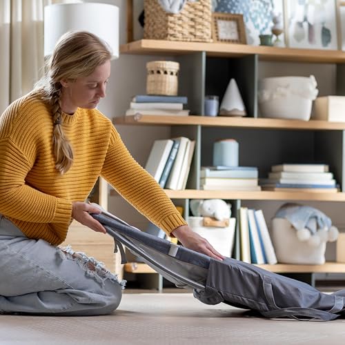 Ingenuity, Asiento Happy Belly "De Hamaca a Mecedora", Música, Vibración, Barra de Juguetes Desmontable, Juguete de Peluche de Perezoso, 0-6 Meses, Gris - Parker - imagen 8