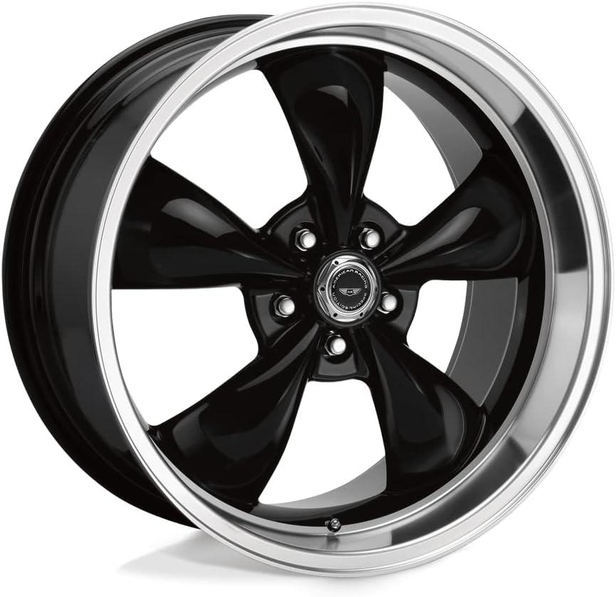 American Racing AR105 TORQ THRUST M 17X8 5X4.5 5.68 30mm GLOSS BLACK MACHINED LIP - AR105M7866B