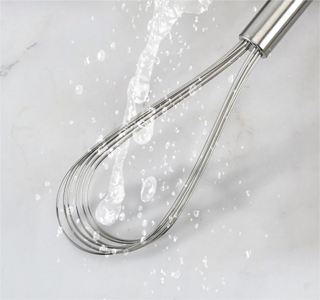 Batidor Varillas Cocina Batidor De Huevos De Acero Inoxidable En Forma De Abanico, Herramienta For Hornear, Varilla Agitadora Manual Multifunción Barillas Batir Batidor De Huevo(6.8x26.7cm)