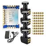 Alle 8 Signal-Empfänger, egal ob Fernseher mit eingebautem Tuner oder Satellite Receiver, empfangen gleichzeitig und unabhängig voneinander die volle Programmvielfalt