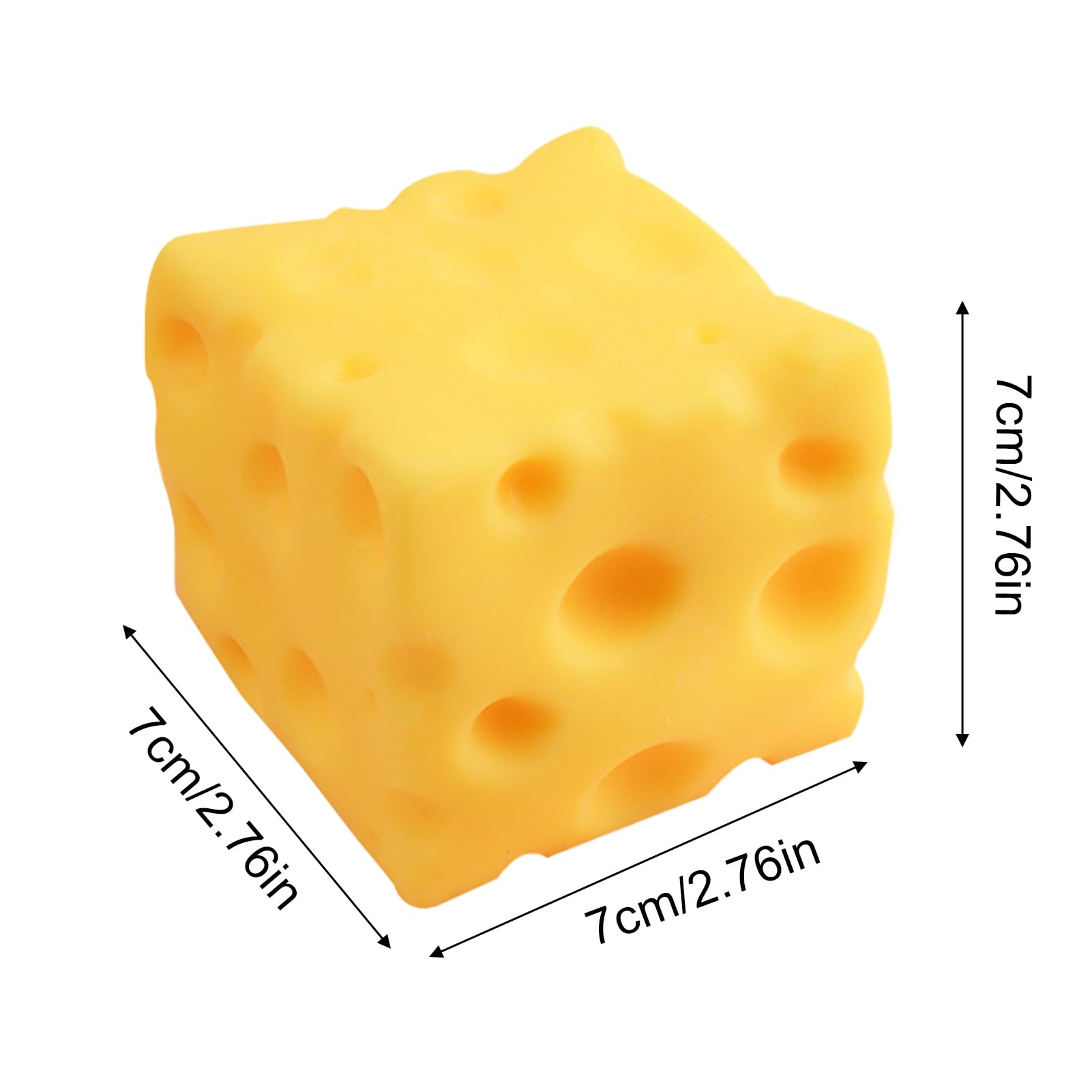 Big Cheese Squishy Square, Lovely Unbreakable Giant Cheese Block Squishy Fidget Toy Stress Ball, Cute Mochi1 Sensory Toy For Men Women Kids — view 5