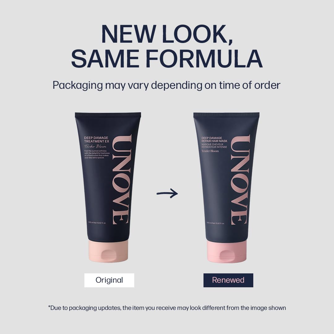 UNOVE Deep Damage Hair Treatment Mask Ex 320 ml/10.82fl.oz | Premium Nourishing Hair Mask | Conditioner for Dry Frizzy Damaged Hair with Keratin-PF | Strengthening & Hydrating