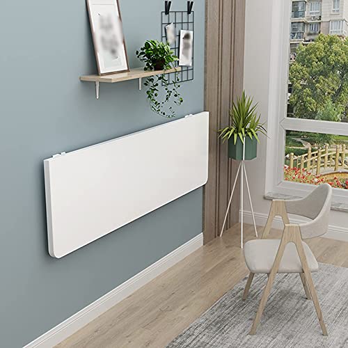 Bureau d'ordinateur portable en bois à abattant mural compact - 5