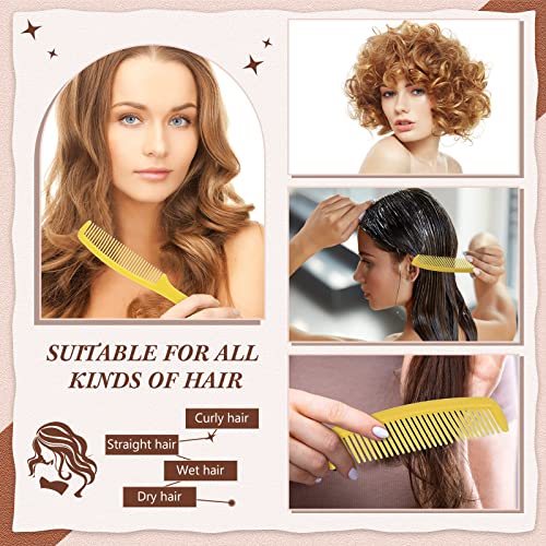 500 Pcs Combs Individually Wrapped Disposable Combs In Bulk Plastic Travel Comb Long Handle Hair Combs For Travel Hotel Homeless Shelter Charity Church Nursing Home, 6.5 Inch Long (Yellow) #TOP5