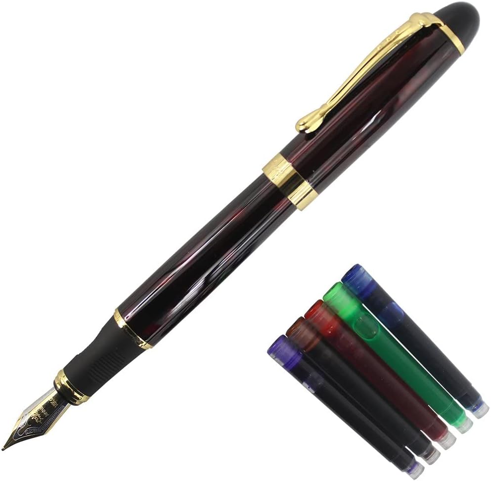 Gullor Extra Fine Nib Smooth Fountain Pen 450 Original Pen Pouch and