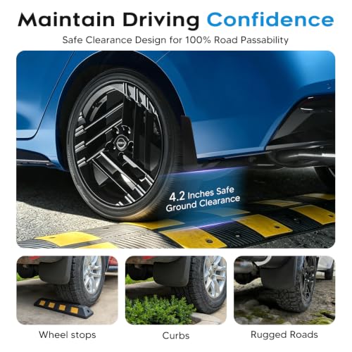 Image of Sunsdrew Mud Flaps for 2026 Nissan Sentra Accessories - 4PCS Front & Rear Splash Guards - No-Drilling All Weather Exterior Mud Guards