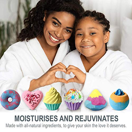 Bath Bombs For Girls - 6 Aromatherapy Bathbombs With Natural And Organic Ingredients, Skin Moisturizing Bubble Bath Fizzy, Bath Bombs For Kids, Teenage Girls - Gift For Birthdays And Easter Baskets #TOP3