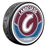 Sports Decor Gabriel Landeskog Puck - Captain Jersey Stitch