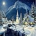 Diamant Peinture Paysage de neige,5D DIY Diamond Painting Complet Kits, Grand Broderie Diamant pour Kinder/Adultes, Strass Diamant Arts Craft pour la Décoration Murale à la Maison(20x30cm/8x12in)