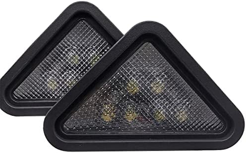 AGP.1978 LED Headlight Assembly Kit，Left & Right Triangle LED Work Light Replaces 7259523, 7259524, 6718042, 6718043, LED Light For Bobcat Skid Steer Loader 12V 30W Flood