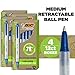 BIC Ecolutions Clic Stic Blue Ballpoint Pens, Medium Point (1.0mm), 48-Count Pack, Retractable Ball Point Pens Made from 78% Recycled Plastic