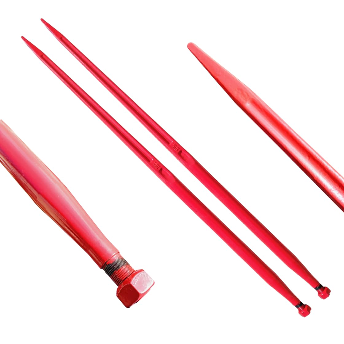 2x Frontladerzinken Frontlader 1100mm Zinken Großballenzinken M22x1.5