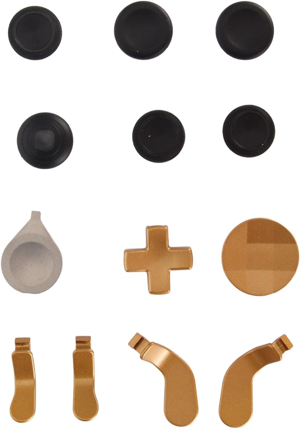 Thumbsticks Keys Kit Magnetic, Metal Sensitive Thumbsticks Replacement for Xbox One Elite Series 2 (Gold)