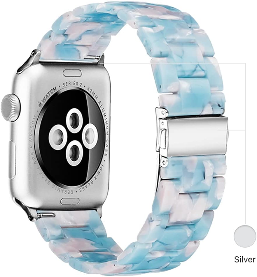 Light House Apple Watch Bands-Fashion Lightweight Resin iWatch Bands for Women Men 38mm/40mm/41mm/42mm(Series 11 10), 49mm/46mm/45mm/44mm/42mm(S 3 2 1), Compatible with Apple Watch Series 11 SE 10 9 8 7 6 5 4 3 Ultra